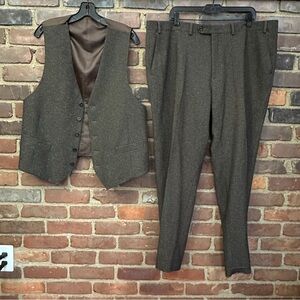 MICHAEL KORS tweed pants vest suit size 42